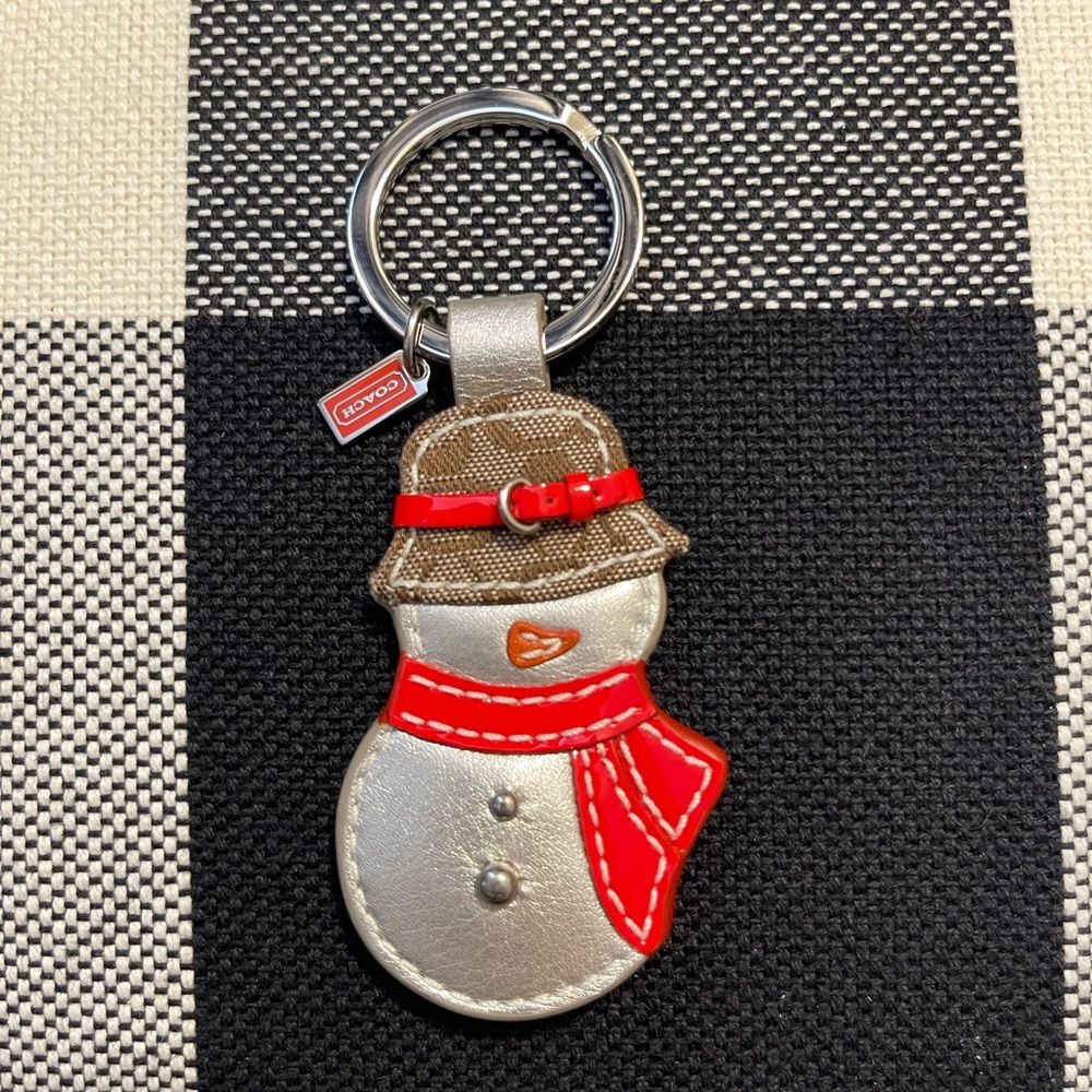 Coach snowman keychain
